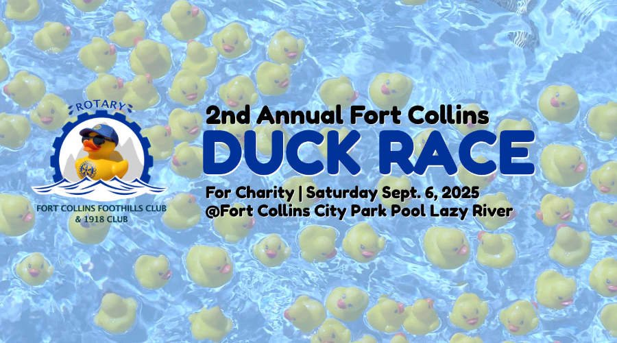 2nd Annual Fort Collins Rotary Duck Race Logo