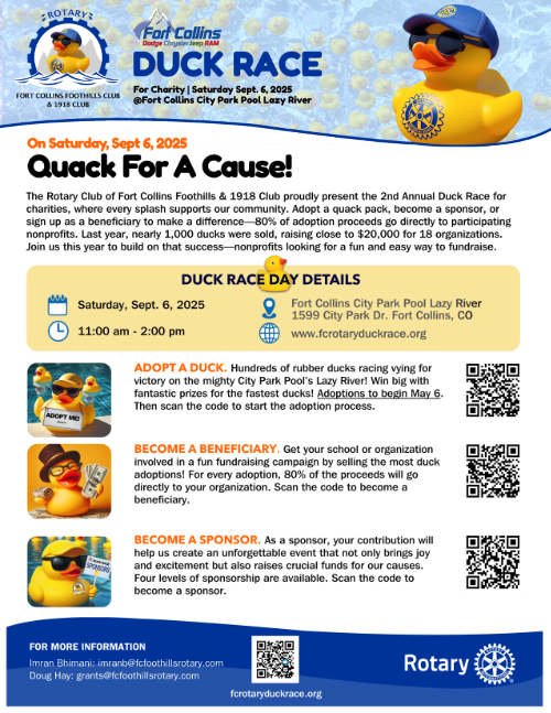 2025 Duck Race General Flyer